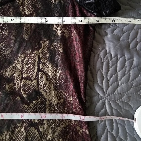 Vintage 00s maxi hooded faux leather velvet dress NWOT - Picture 12 of 14